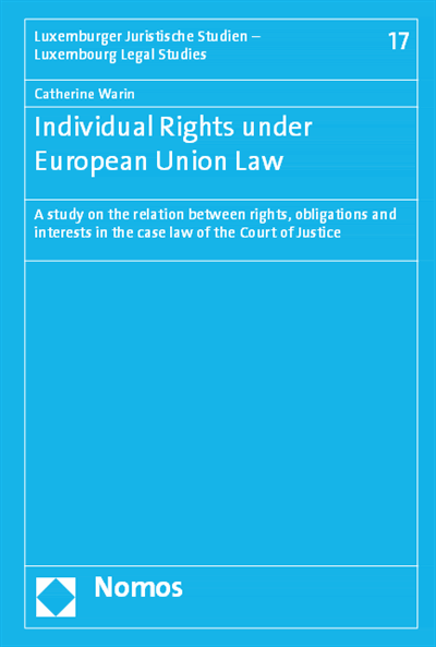 Cover des Buchs: Individual Rights under European Union Law