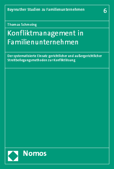 Cover of book: Konfliktmanagement in Familienunternehmen