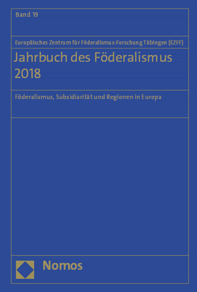 Cover of book: Jahrbuch des Föderalismus 2018