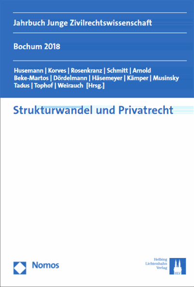 Cover des Buchs: Strukturwandel und Privatrecht