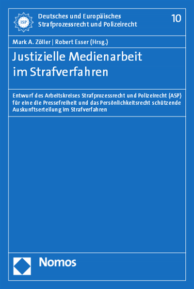Cover des Buchs: Justizielle Medienarbeit im Strafverfahren