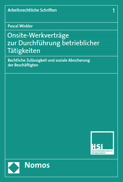 Cover des Buchs: Onsite-Werkverträge zur Durchführung betrieblicher Tätigkeiten