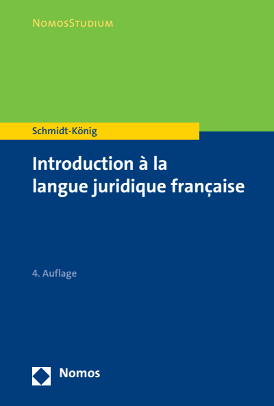 Cover des Buchs: Introduction à la langue juridique française