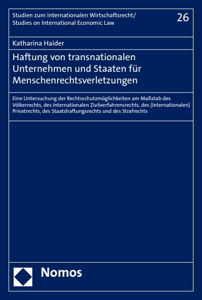 Cover of book: Haftung von transnationalen Unternehmen und Staaten für Menschenrechtsverletzungen
