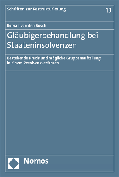 Cover of book: Gläubigerbehandlung bei Staateninsolvenzen
