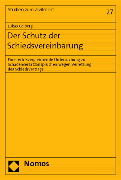 Cover of book: Der Schutz der Schiedsvereinbarung