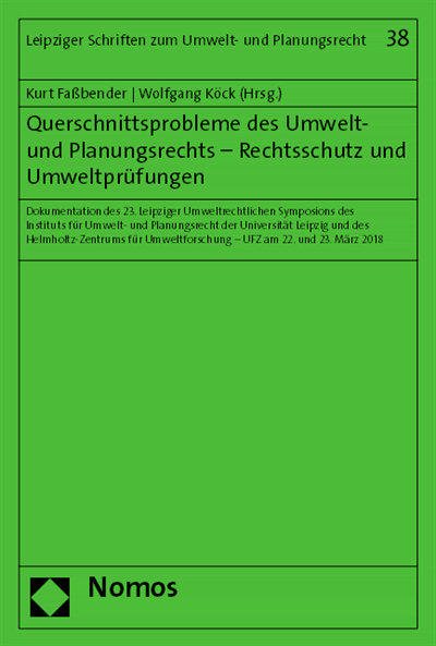 Cover des Buchs: Querschnittsprobleme des Umwelt- und Planungsrechts - Rechtsschutz und Umweltprüfungen