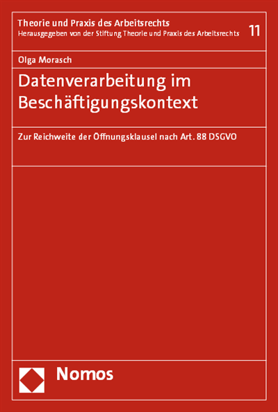 Cover des Buchs: Datenverarbeitung im Beschäftigungskontext