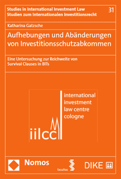 Cover des Buchs: Aufhebungen und Abänderungen von Investitionsschutzabkommen