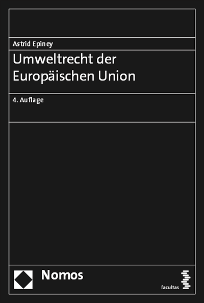 Cover of book: Umweltrecht der Europäischen Union
