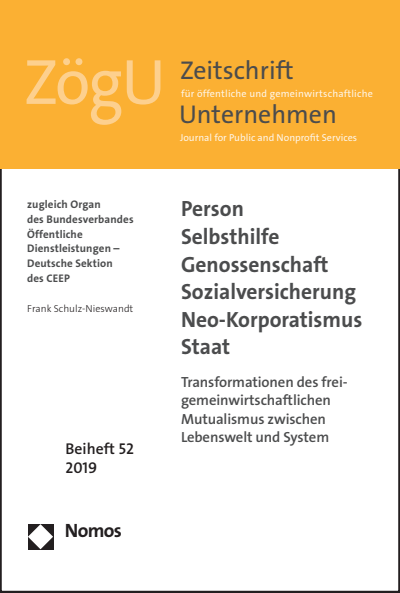 Cover des Buchs: Person - Selbsthilfe - Genossenschaft - Sozialversicherung - Neo-Korporatismus - Staat