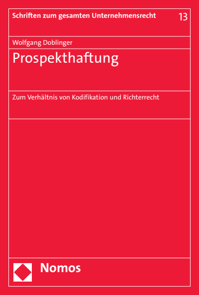 Cover of book: Prospekthaftung