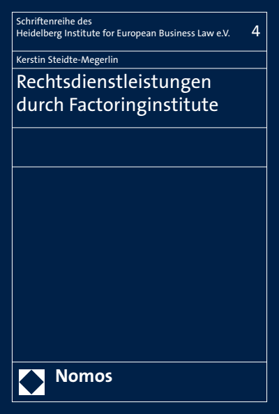 Cover of book: Rechtsdienstleistungen durch Factoringinstitute