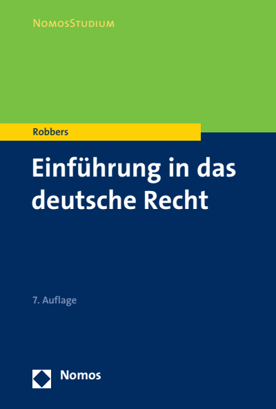 Cover of book: Einführung in das deutsche Recht