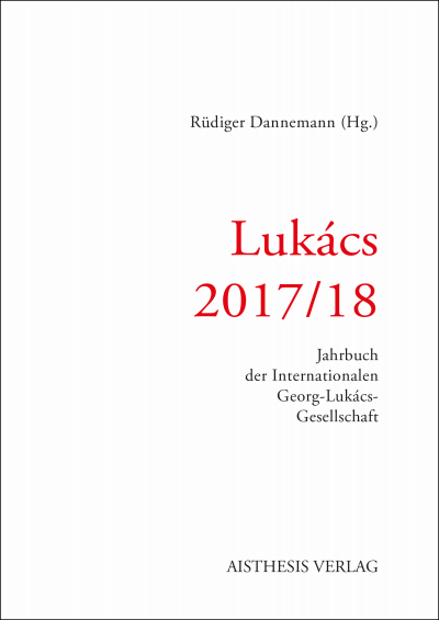 Cover of book: Lukács 2017/18