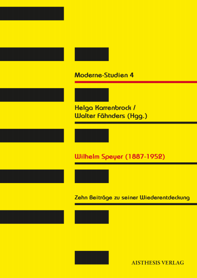 Cover des Buchs: Wilhelm Speyer (1887-1952)