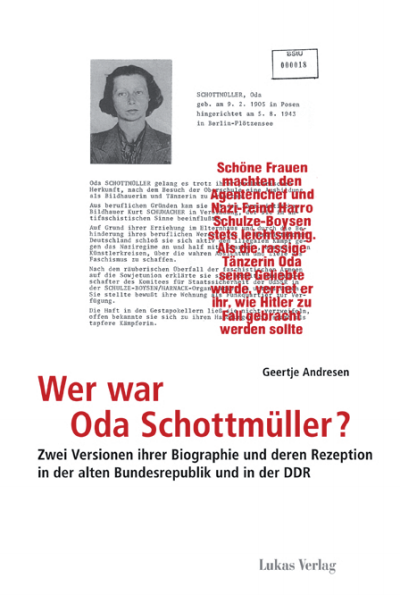Cover of book: Wer war Oda Schottmüller?