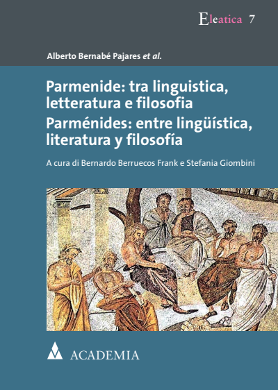 Cover des Buchs: Parmenide: tra linguistica, letteratura e filosofia. Parménides: entre lingüística, literatura y filosfía