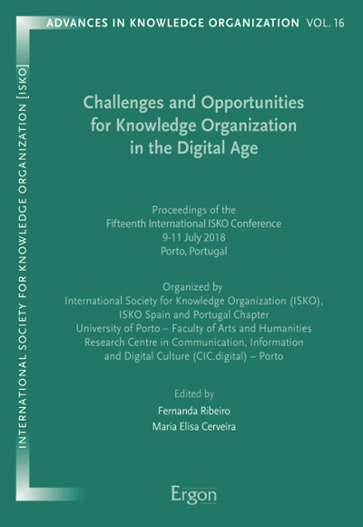 Cover of book: Challenges and Opportunities for Knowledge Organization in the Digital Age