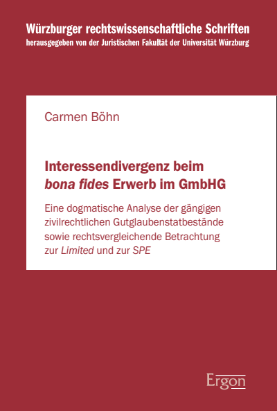 Cover des Buchs: Interessendivergenz beim bona fides Erwerb im GmbHG