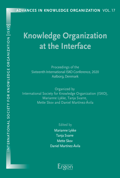 Cover of book: Knowledge Organization at the Interface