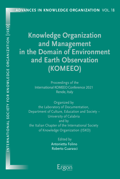 Cover of book: Knowledge Organization and Management in the Domain of Environment and Earth Observation (KOMEEO)