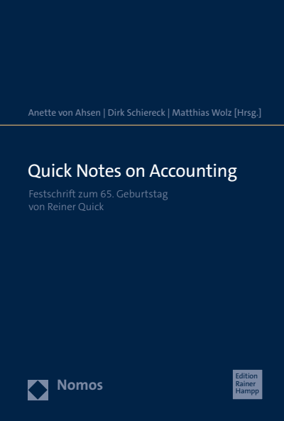 Cover des Buchs: Quick Notes on Accounting