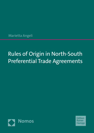Cover des Buchs: Rules of Origin in North-South Preferential Trade Agreements