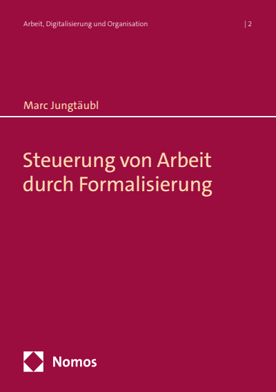 Cover of book: Steuerung von Arbeit durch Formalisierung
