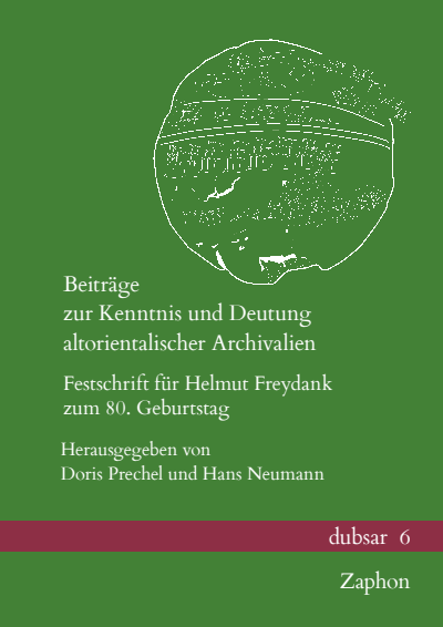 Cover of book: Beiträge zur Kenntnis und Deutung altorientalischer Archivalien