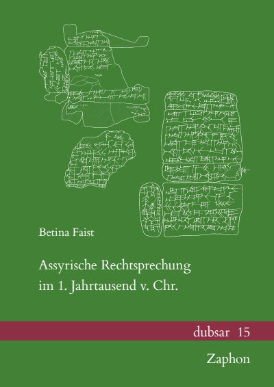 Cover of book: Assyrische Rechtsprechung im 1. Jahrtausend v. Chr.