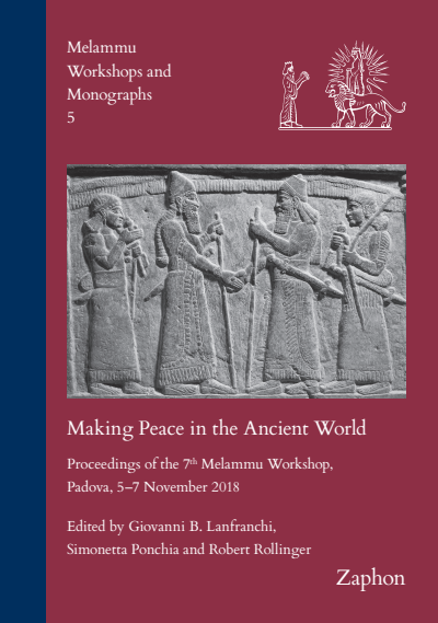 Cover of book: Making Peace in the Ancient World