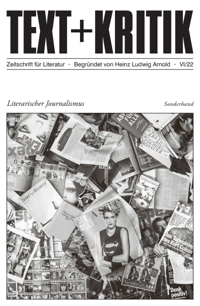 Cover des Buchs: TEXT+KRITIK, Sonderband: Literarischer Journalismus