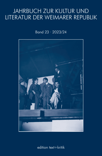 Cover des Buchs: JAHRBUCH ZUR KULTUR UND LITERATUR DER WEIMARER REPUBLIK