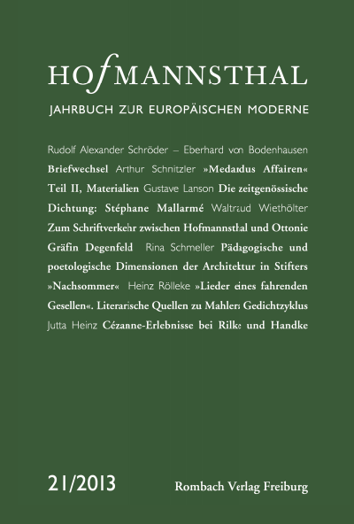 Cover of book: Hofmannsthal Jahrbuch zur Europäischen Moderne
