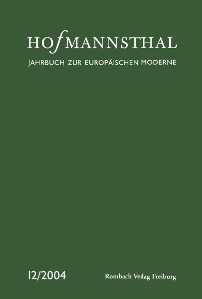 Cover des Buchs: Hofmannsthal Jahrbuch zur Europäischen Moderne