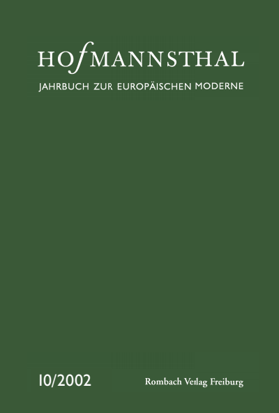Cover des Buchs: Hofmannsthal Jahrbuch zur Europäischen Moderne