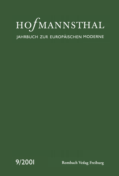 Cover des Buchs: Hofmannsthal Jahrbuch zur Europäischen Moderne