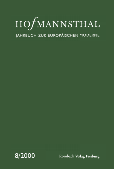 Cover des Buchs: Hofmannsthal Jahrbuch zur Europäischen Moderne