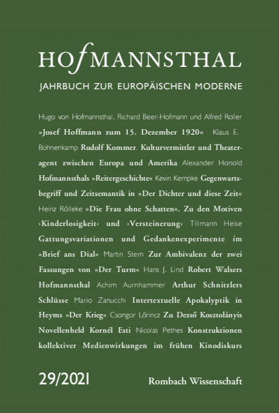 Cover of book: Hofmannsthal – Jahrbuch zur europäischen Moderne