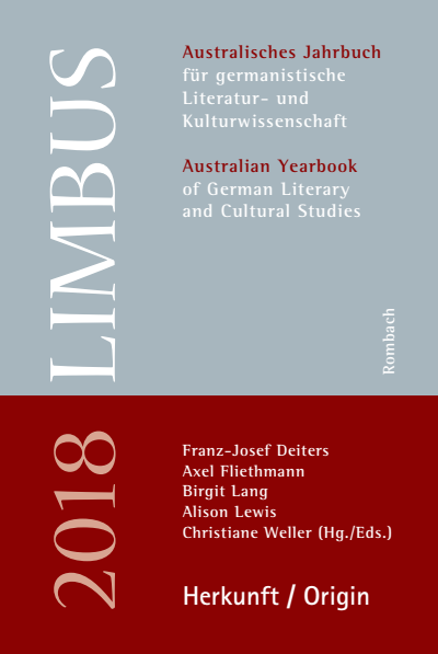 Cover of book: Limbus – Australisches Jahrbuch für germanistische Literatur- und Kulturwissenschaft, Band 11 (2018): Herkunft / Origin