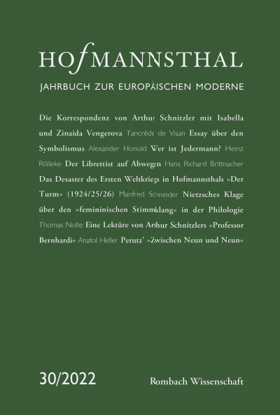 Cover of book: Hofmannsthal – Jahrbuch zur europäischen Moderne