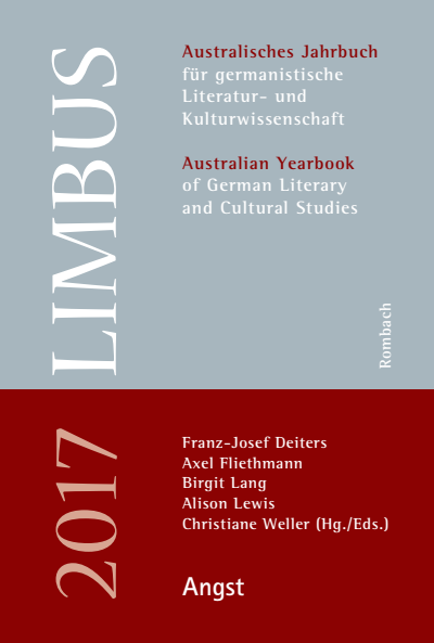 Cover of book: Limbus – Australisches Jahrbuch für germanistische Literatur- und Kulturwissenschaft, Band 10 (2017): Angst
