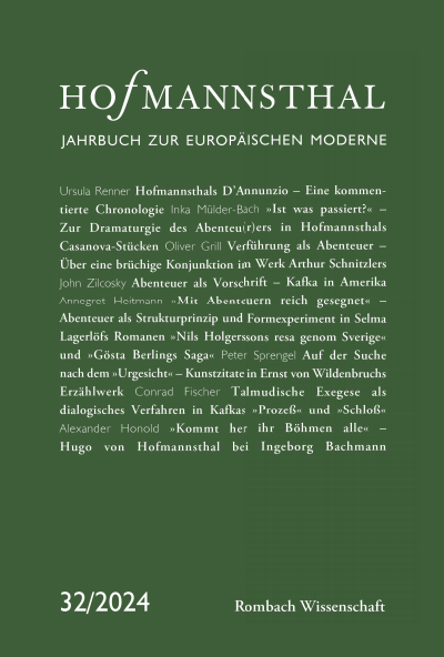 Cover of book: Hofmannsthal