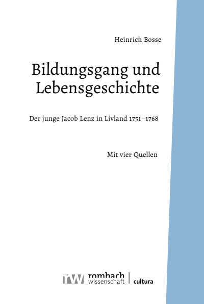 Cover des Buchs: Bildungsgang und Lebensgeschichte