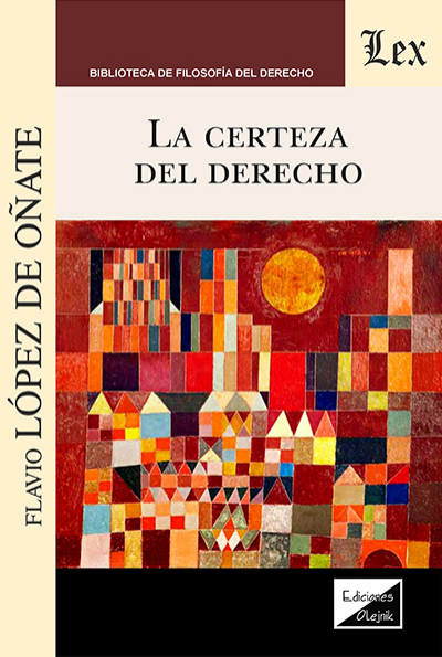 Cover of book: Certeza del derecho