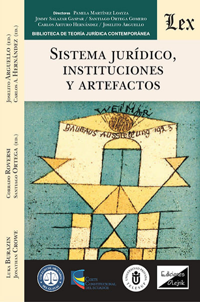 Cover of book: Sistema juridico, instituciones y artefactos