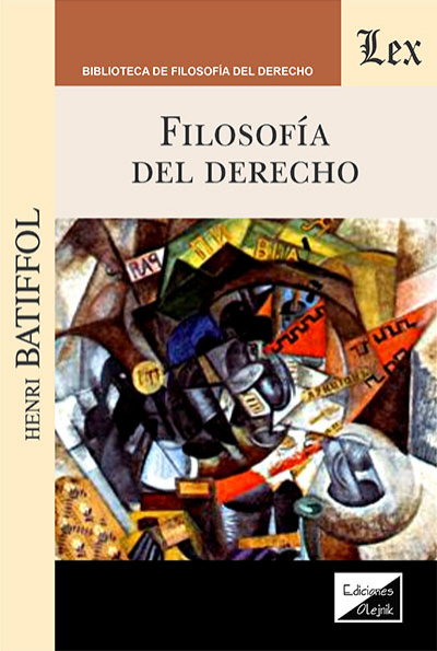 Cover of book: Filosofía del derecho