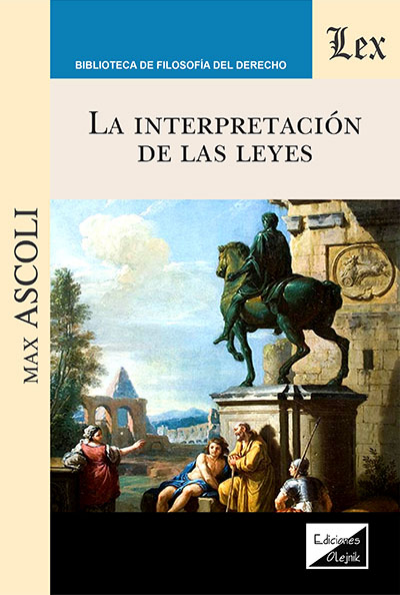 Cover of book: Interpretación de las leyes