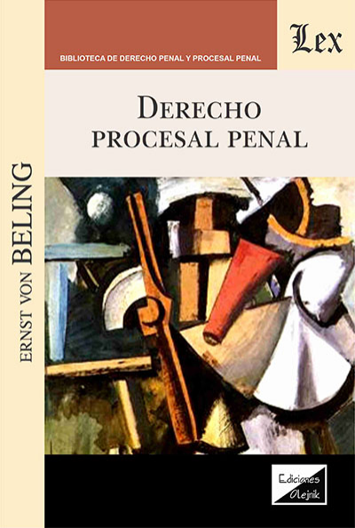Cover of book: Derecho procesal penal